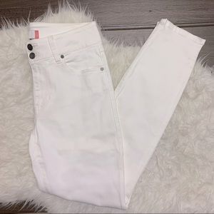 NEW CAbi Jeans White High Waist Cinch Skinny